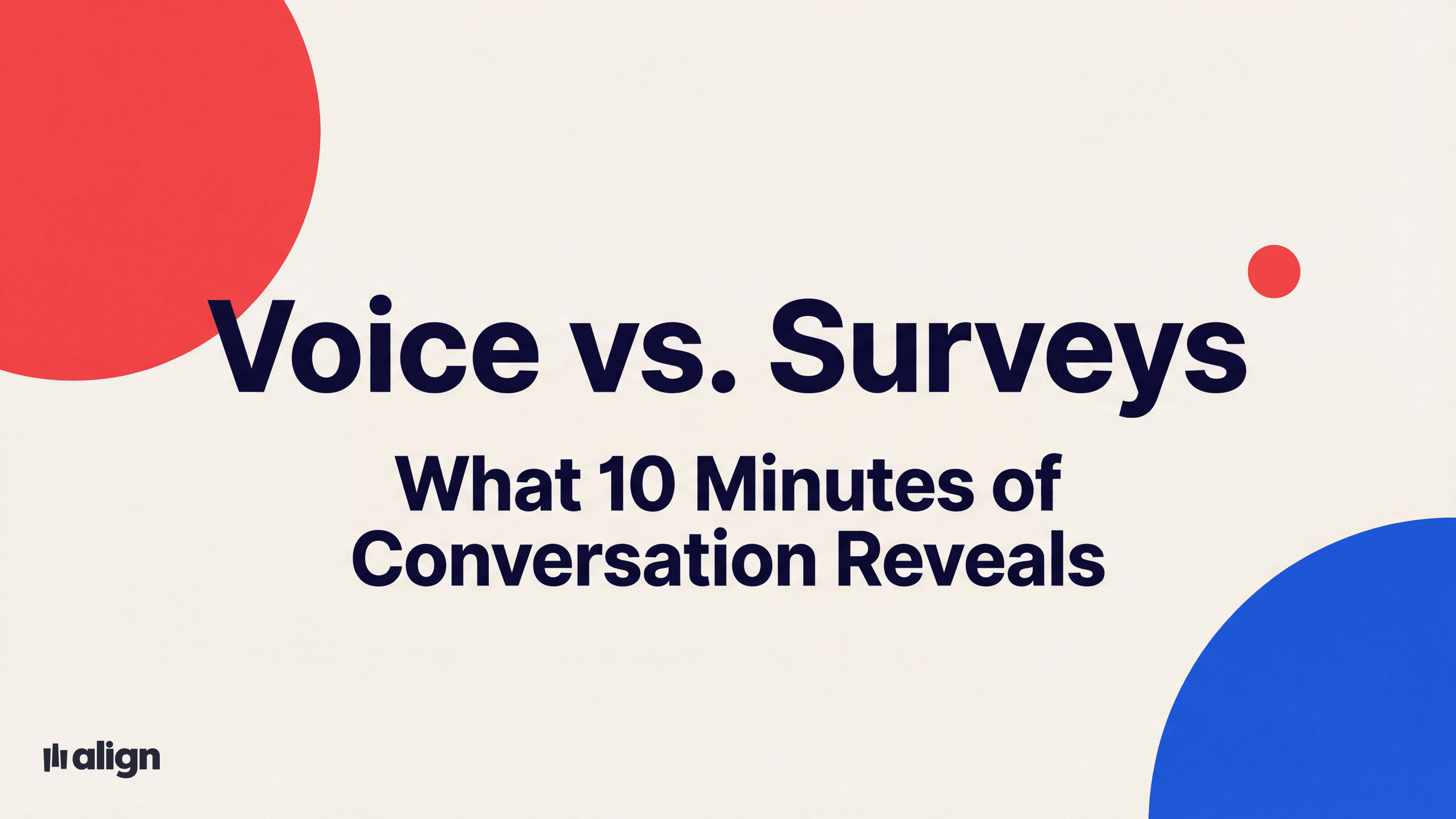 Voice Interviews vs. Surveys: What 10 Minutes of Conversation Reveals